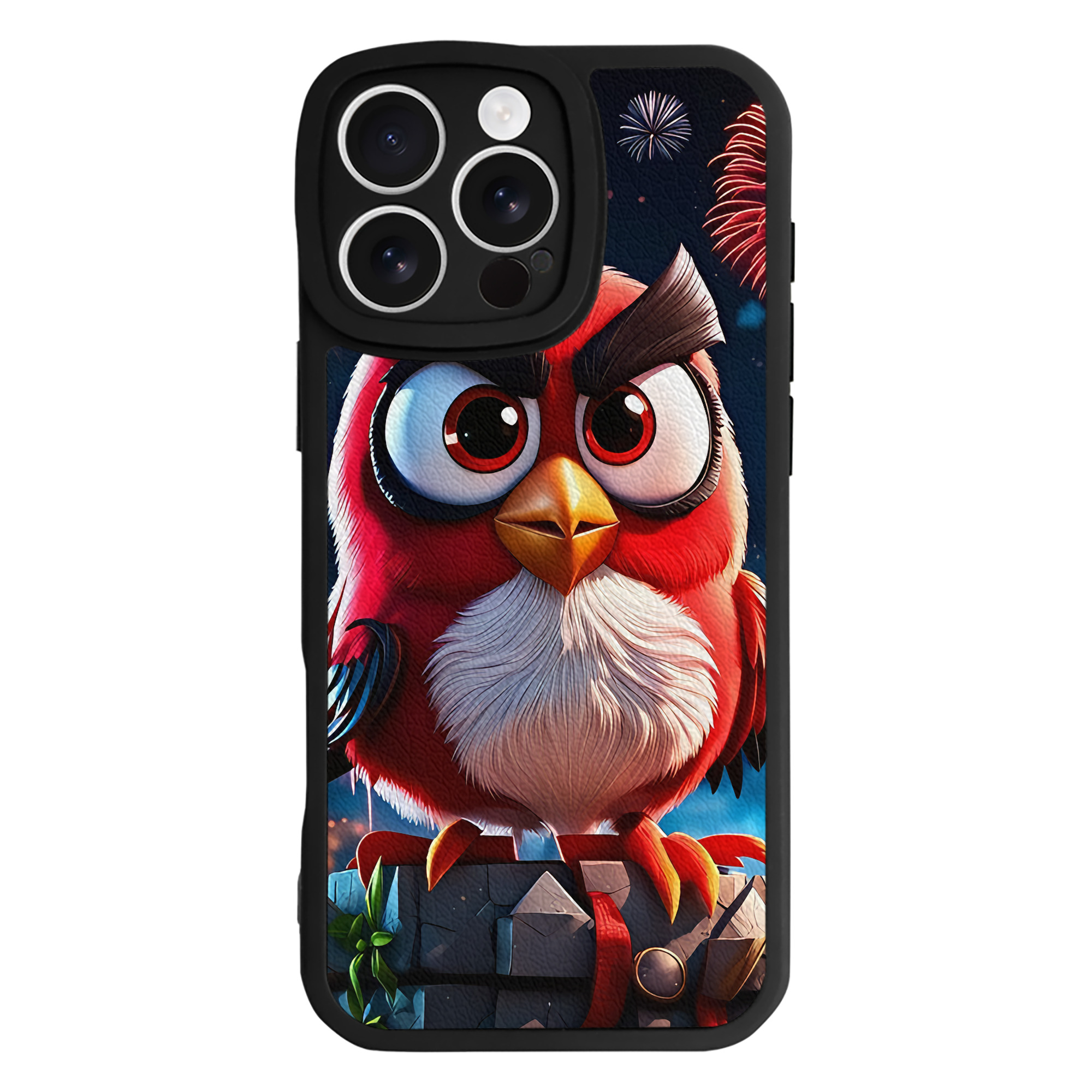 （画像用） Angry Birds アングリーバード 【iPhone 16シリーズ対応】シリコンスマホケース（レザー調） 材質：シリコン